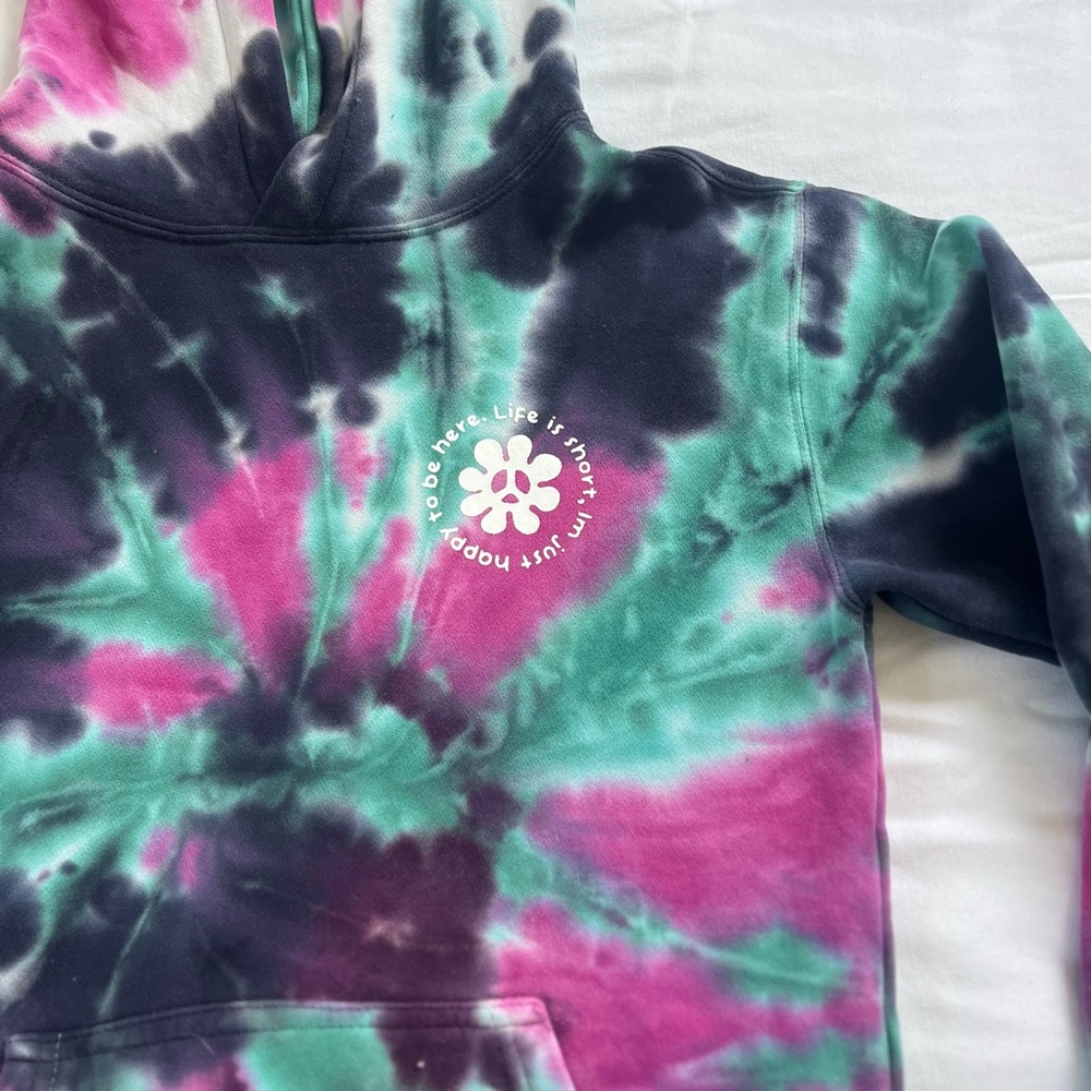 PacSun Tie-Dye Hoodie - Pink, Green, Navy - Picture 7 of 7